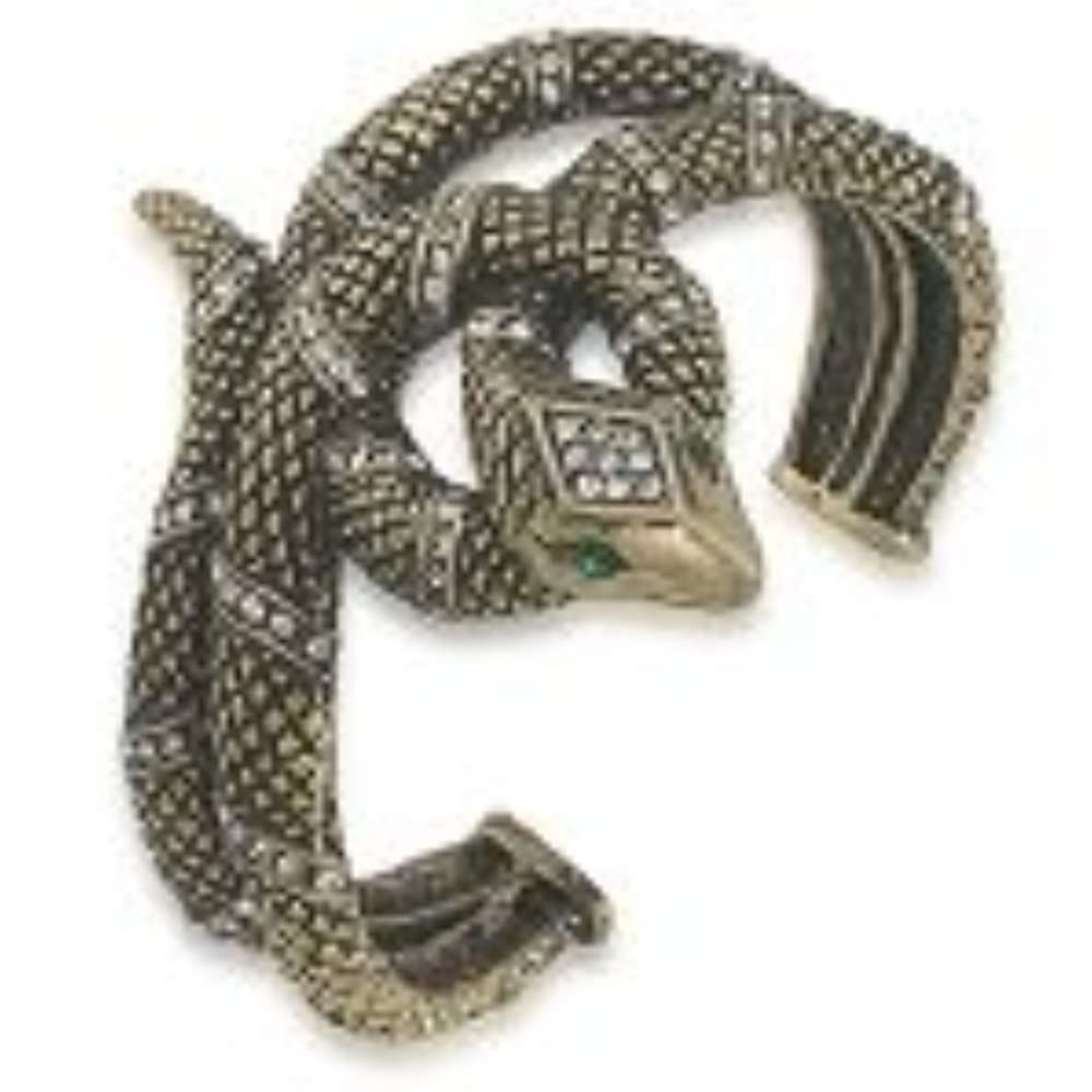 Carolee Limited Edition India Snake Cuff Bracelet OS Gold/Silver